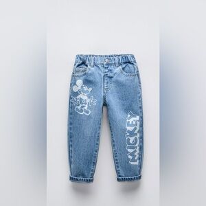 Zara Kids Disney Mickey Mouse Baggy Jeans Size 6